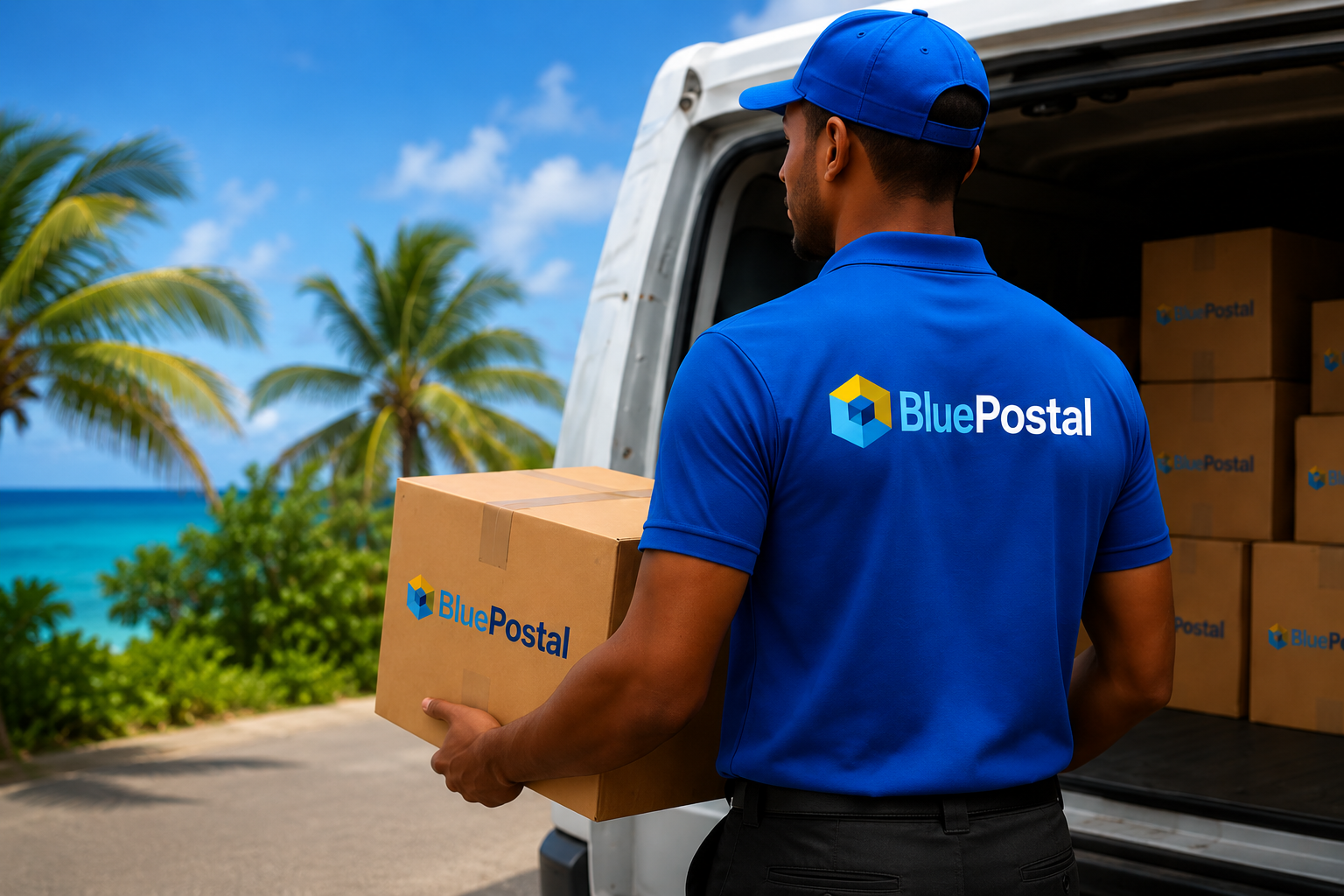 BluePostal delivery professional