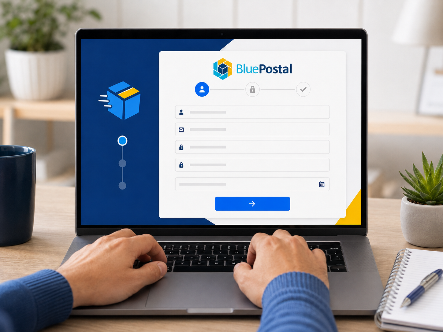 Creating a BluePostal account