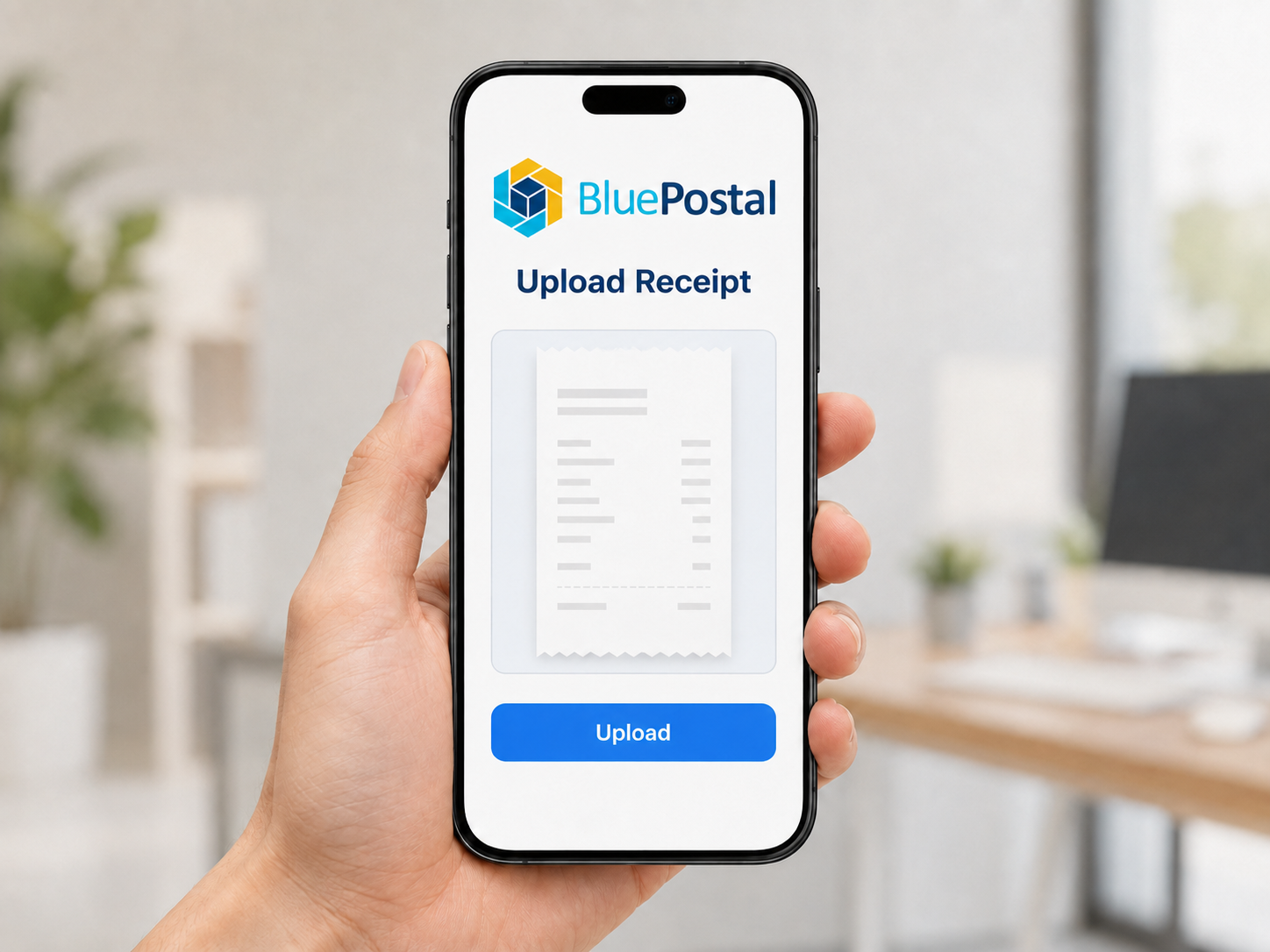 Uploading a package receipt