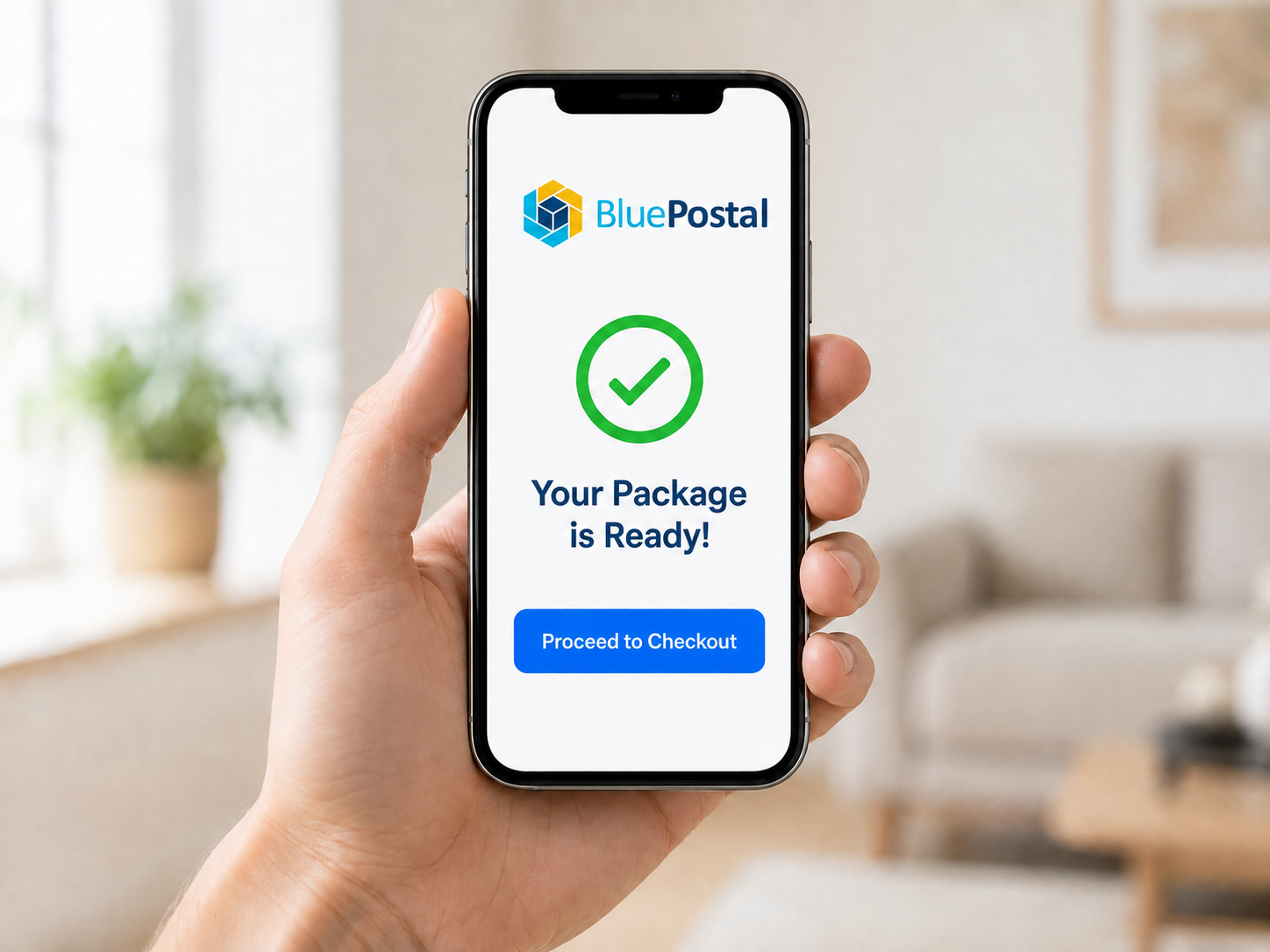 Package ready for checkout and shipping